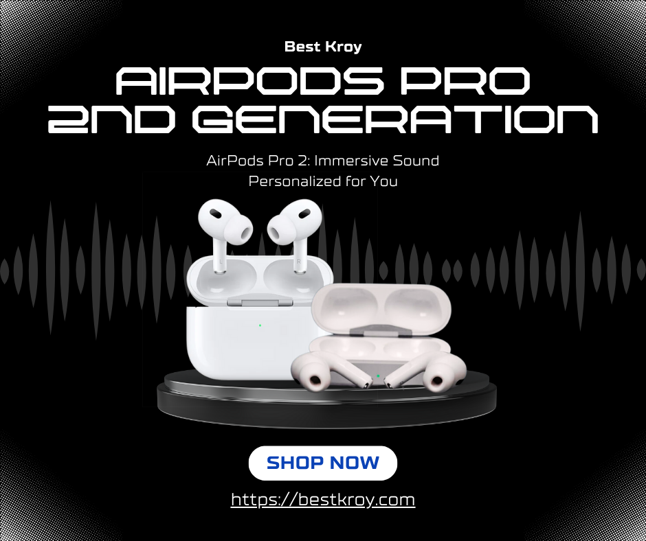 Apple AirPods Pro (2nd Gen) – H2 Chip, ANC, USB-C Charging Case | Original Product in Bangladesh