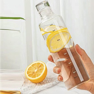 Transparent Plastic Water Bottle – Time Scale Cover for Water, Juice & Milk | Simple & Durable Drink Bottle | 500ml.